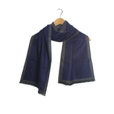 THE MODEST BLUE WOOL SCARF